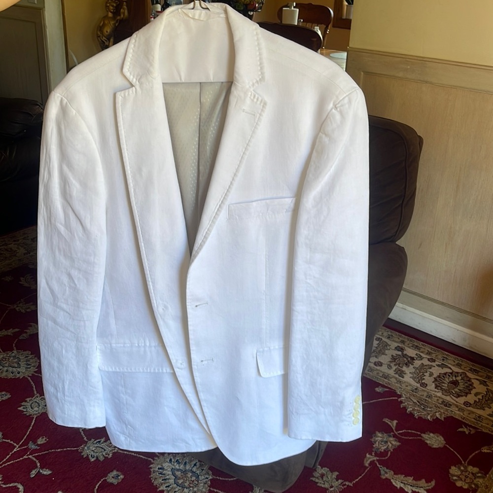 Men's Slim-Fit Linen Coat